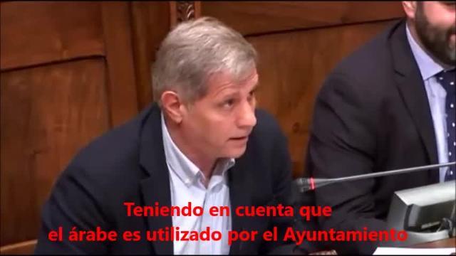 Alberto Fernández, esta mañana durante el pleno municipal