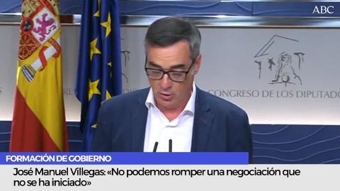 Villegas, en la sala de prensa del Congreso