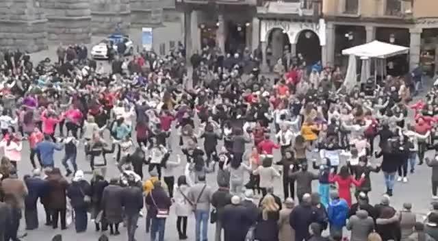 Acueducto de Segovia, en torno al cual se intentará batir el récord Guinness