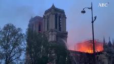 Un bombero, gravemente herido en el incendio de Notre Dame