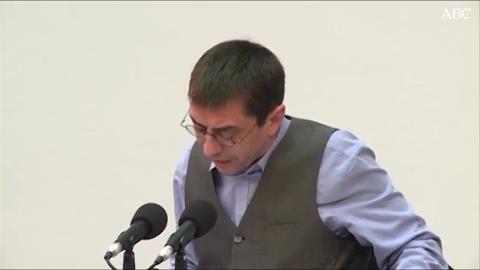 Pablo Iglesias en el Congreso tras su reunión con Felipe VI