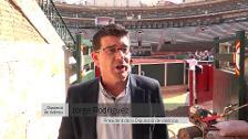 El último entrenamiento de España y Alemania en la plaza de toros de Valencia antes de la Copa Davis