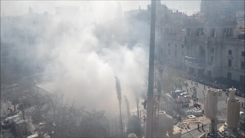 Imagen de la mascletà de este viernes