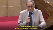 Quim Torra, sobre la pandemia: «La culpa es de Madrid, por eso somos independentistas»