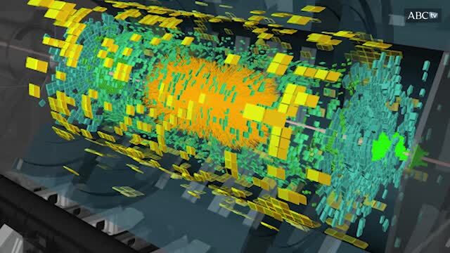 La imagen corresponde a una de las primeras colisiones entre iones de plomo a la máxima energía del LHC