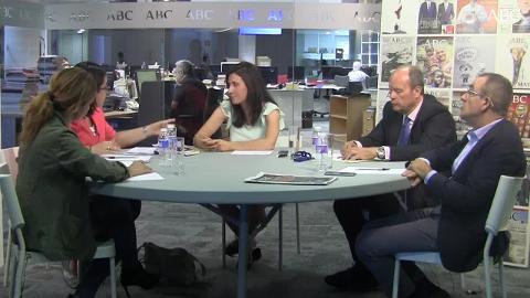 Un momento del debate a cuatro en la Redacción de ABC