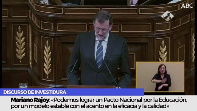 Rajoy pide la confianza del Congreso durante su sesión de investidura fallida
