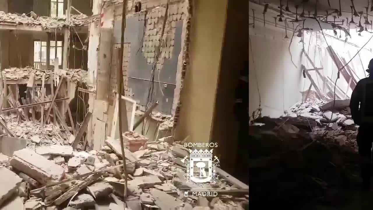 Así ha quedado el edificio desplomado en General Martínez Campos