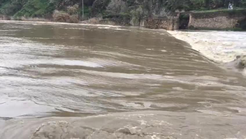 Las riberas del Tajo a su paso por Toledo, inundadas