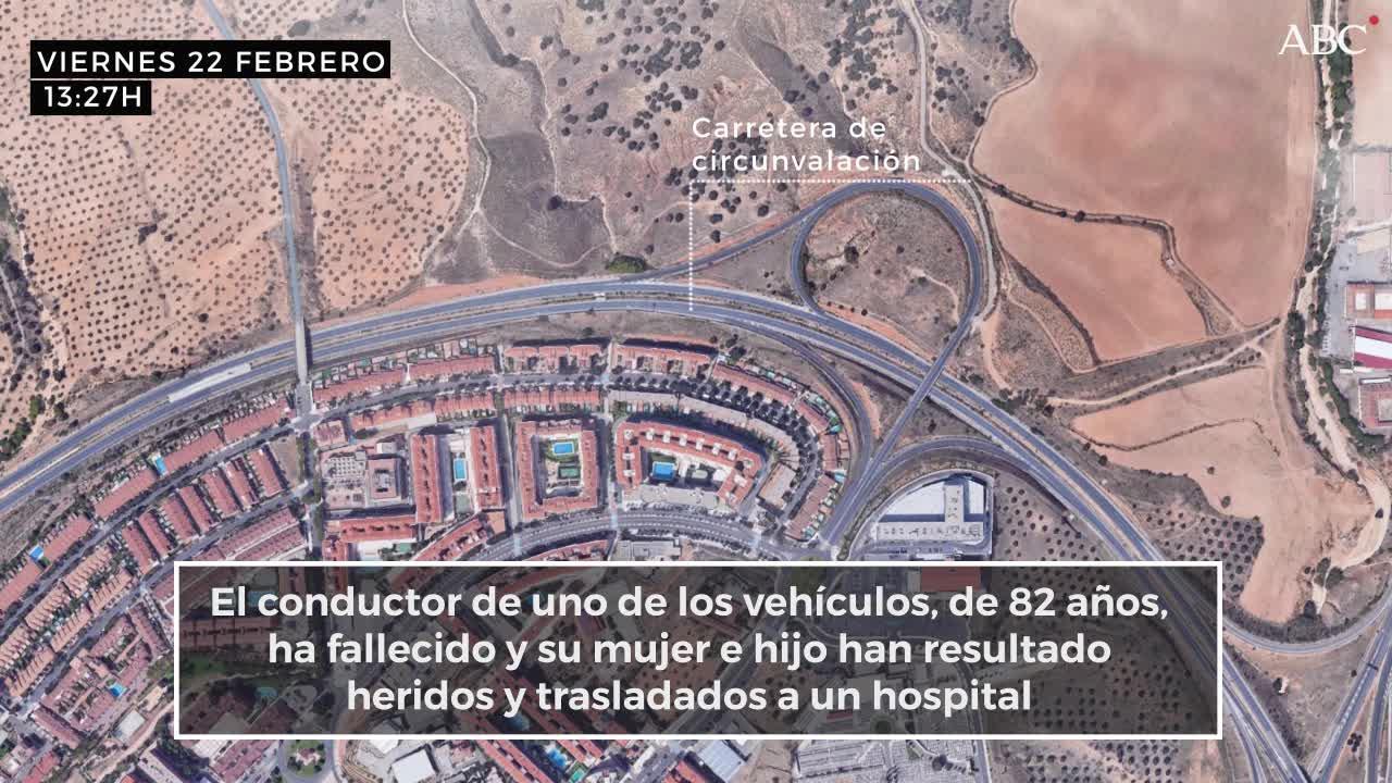 Fotomontaje del lugar del accidente