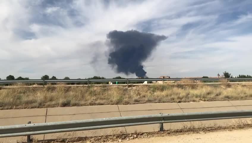Incendio en una planta de reciclaje en Madridejos