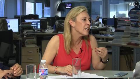 Los participantes del debate posan en la redacción de ABC