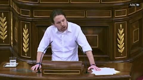 Intervención de Iglesias en la sesión de investidura