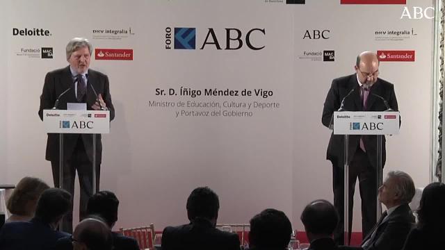 íñigo Méndez de Vigo durante el foro ABC Deloitte este lunes