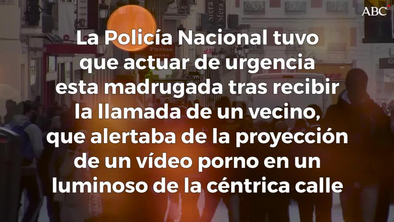 Captura del vídeo porno filtrado en la calle Preciados de Madrid