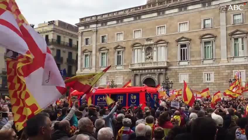 Así ha transcurrido la manifestación de los defensores de Tabarnia