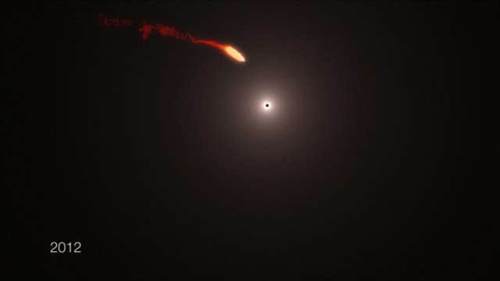 Así devorará un agujero negro a la nube de gas que se le aproxima