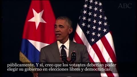 Obama, durante su discurso en el Gran Teatro de La Habana