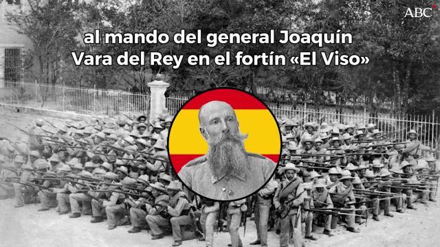El general Vara de Rey durante la batalla de El Caney
