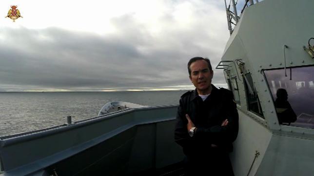 Momento del lanzamiento de un misil ESSM desde la fragata F-102 Almirante Juan de Borbón