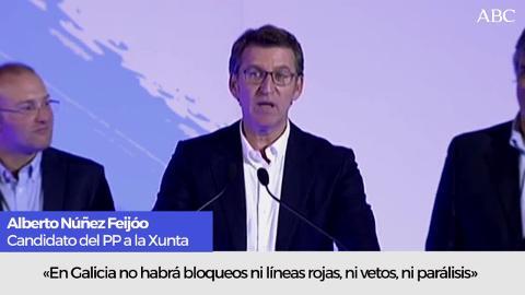 Vídeo: Alberto Núñez Feijóo celebra su victoria en las elecciones gallegas tras conocer los resultados