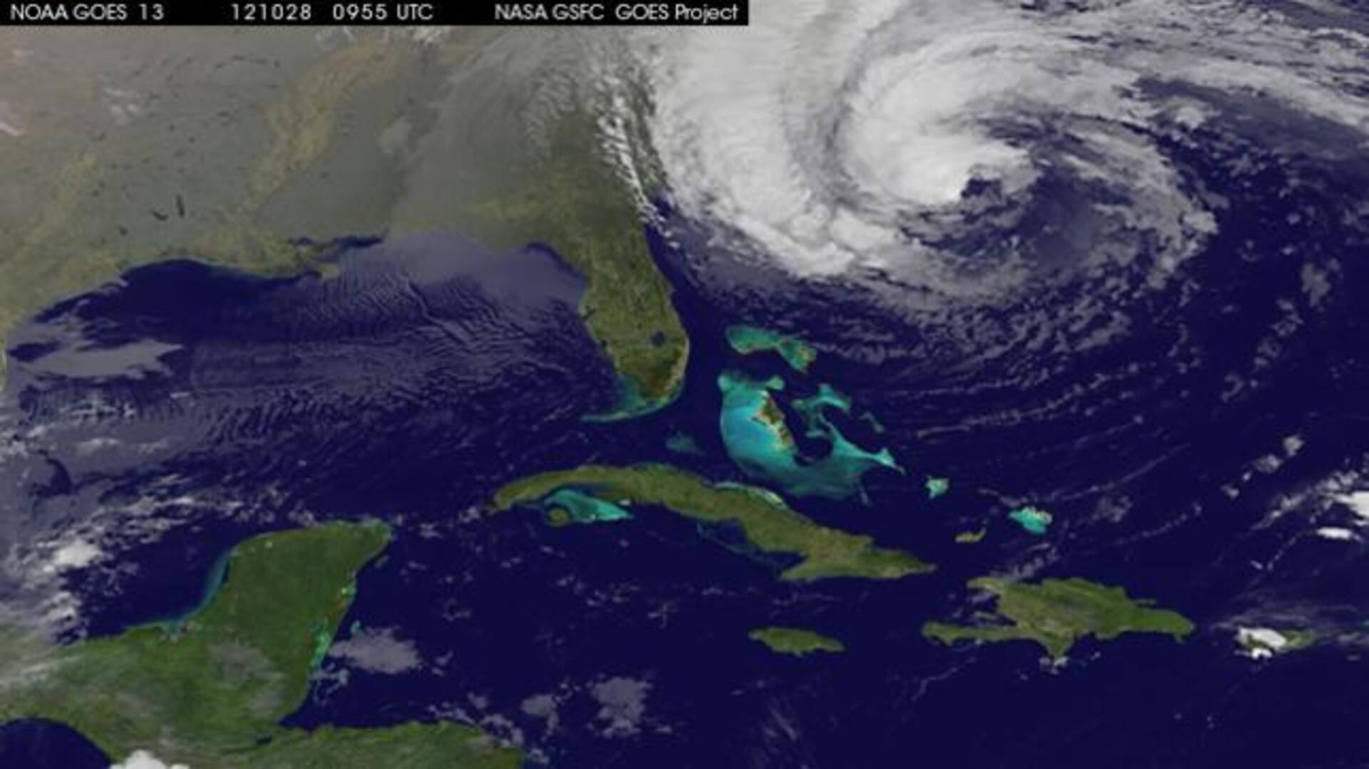Así ha sido el avance de «Sandy» desde Bahamas hasta el noreste de EE.UU.