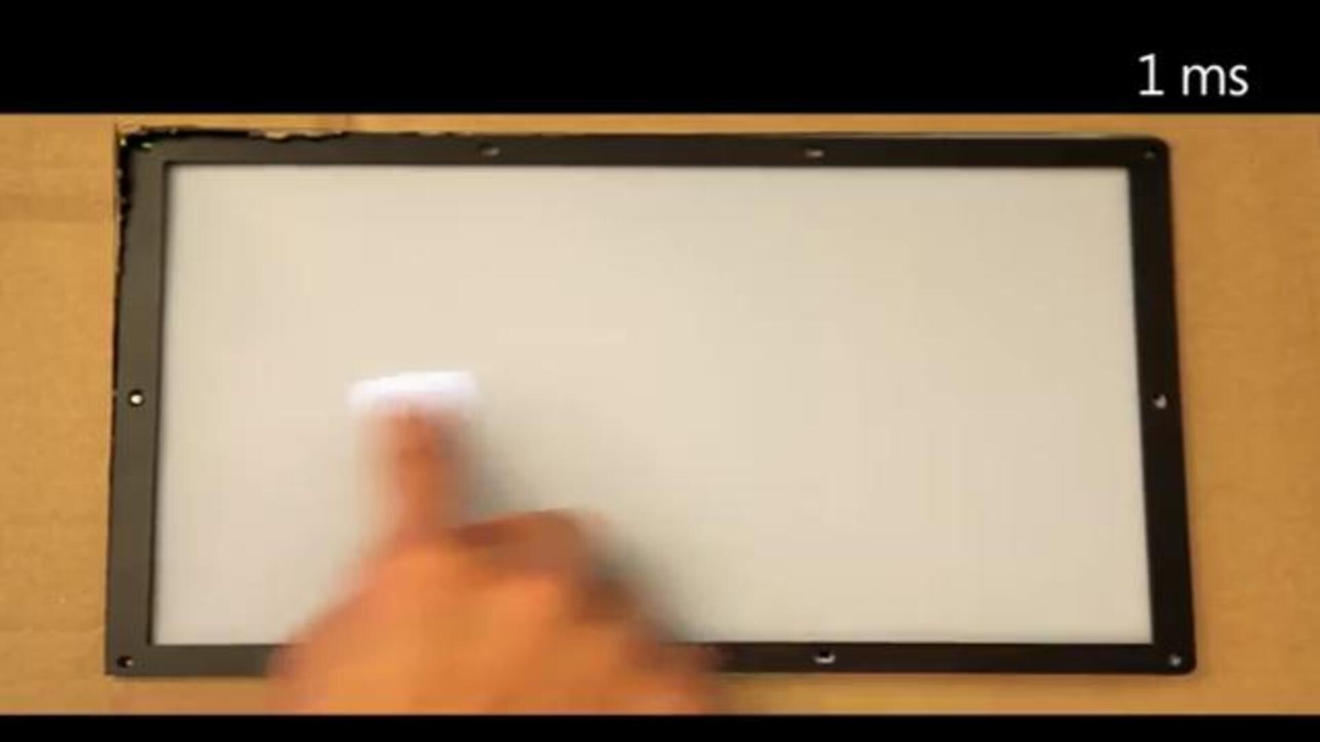 Microsoft crea una pantalla táctil superrápida