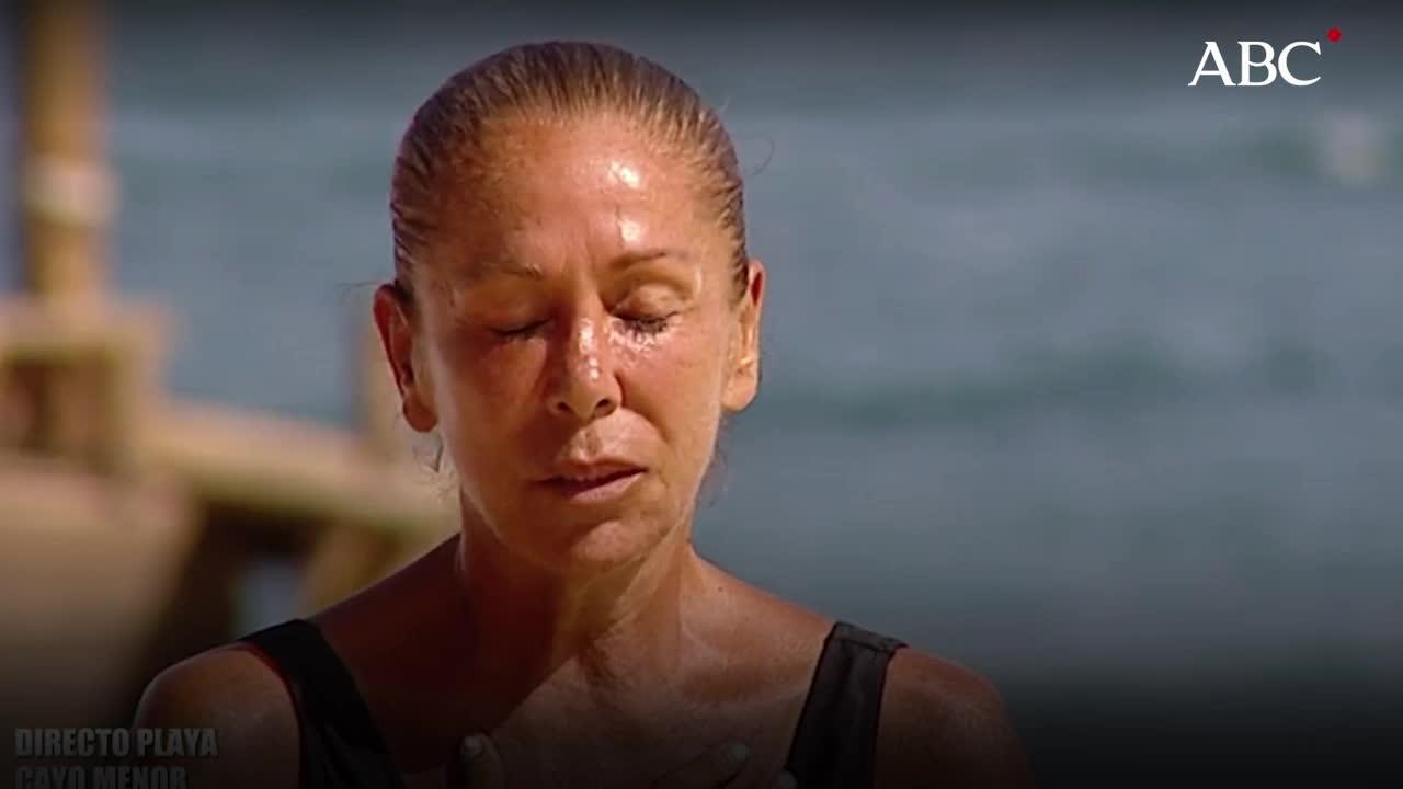 Isabel Pantoja durante la prueba de recompensa en «Supervivientes»