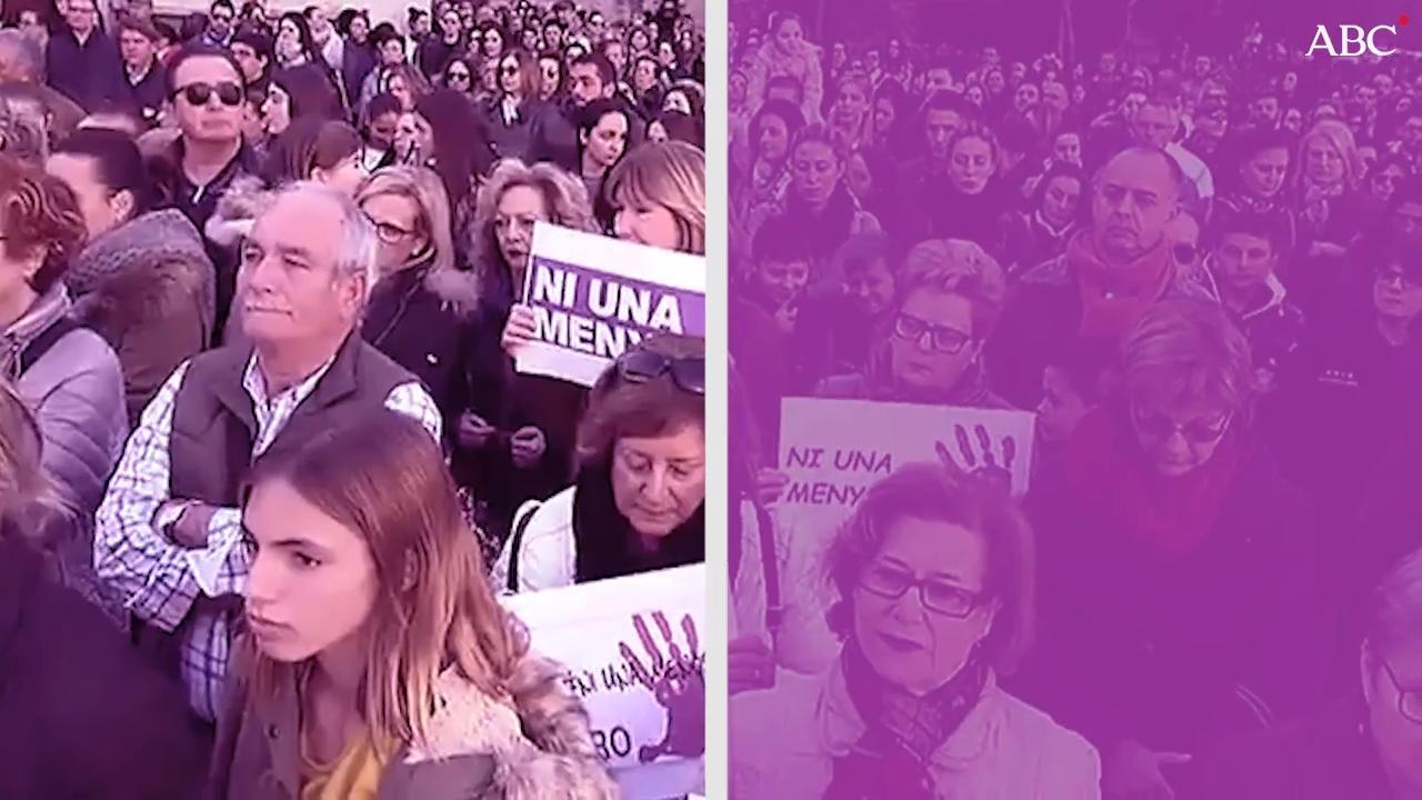 Manifestación en Burriana (Alicante) en apoyo a la menor supuestamente violada por dos hombres
