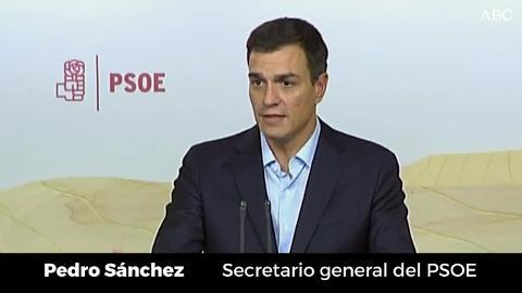 Pedro Sánchez, este lunes, durante su comparecencia tras la reunión de la Ejecutiva del PSOE