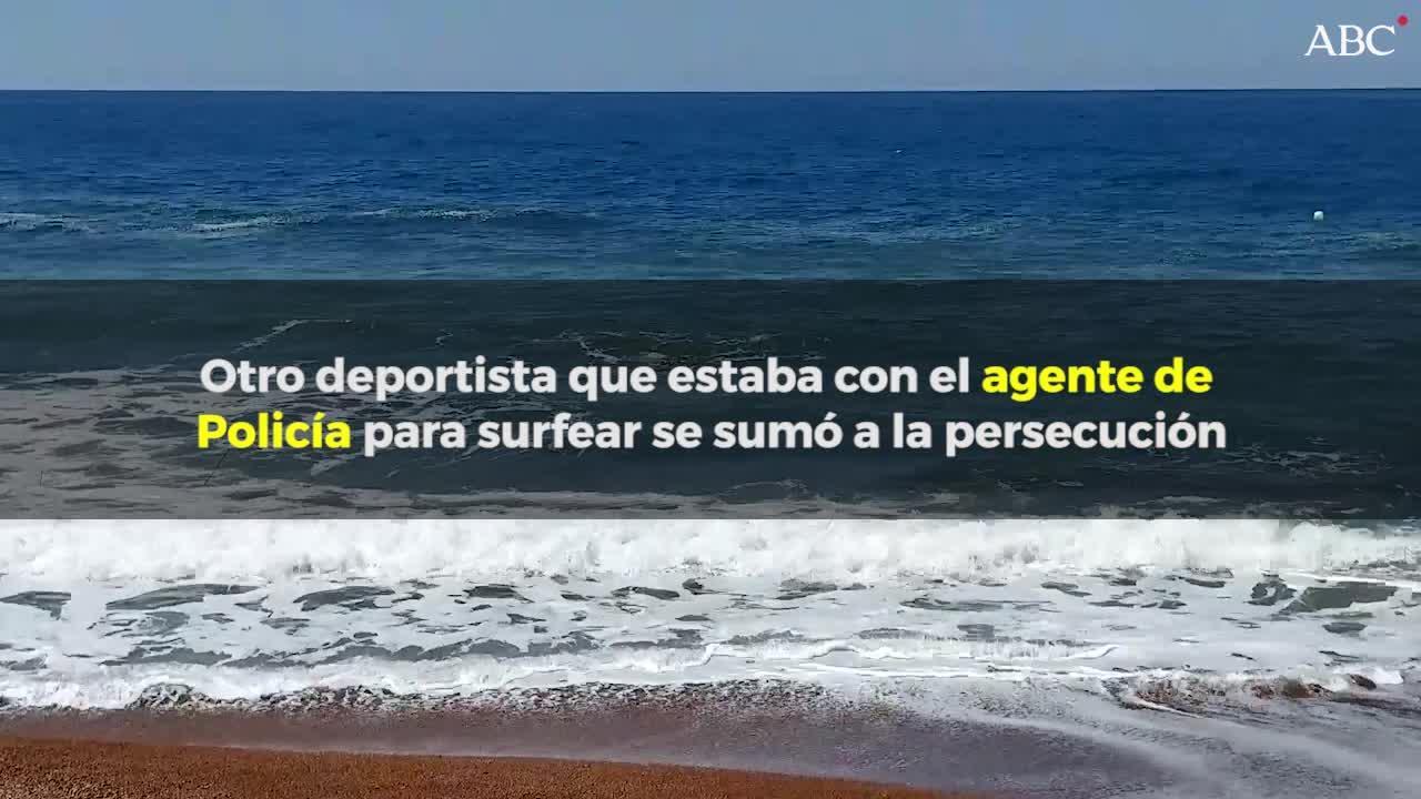 Un policía surfero impide una violación