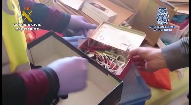 Material intervenido en la operación