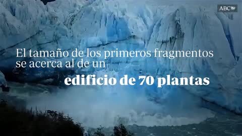 Imagen del Perito Moreno de ayer miércoles 9 de marzo, antes de derrumbarse