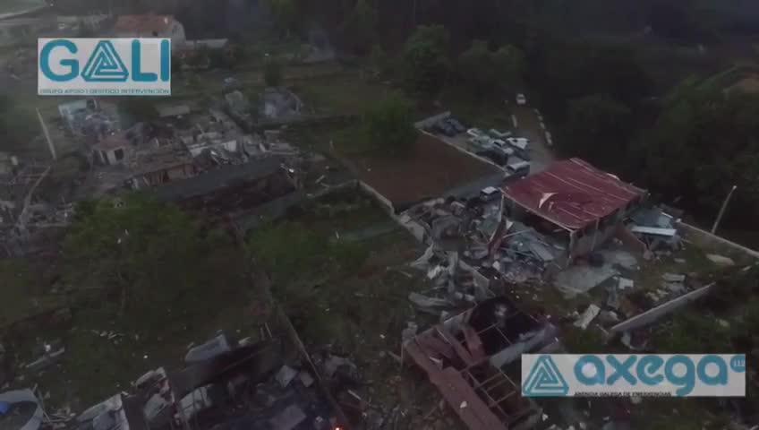 Así quedó la aldea de Tui afectada por la explosión del polvorín ilegal