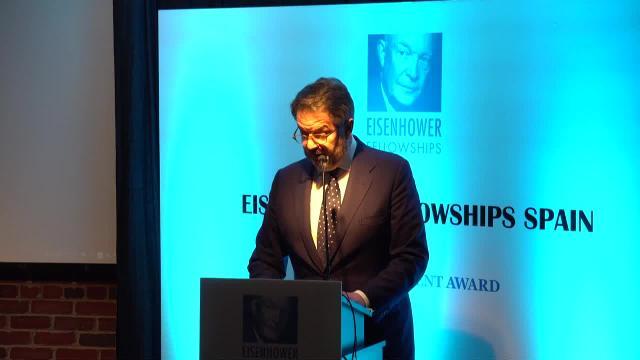 Directivos de Vocento posan con el premio «First Amendment Award»