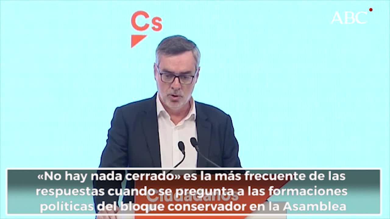 Ignacio Aguado acepta que Vox ocupe un puesto en la Mesa de la Asamblea si Cs la preside