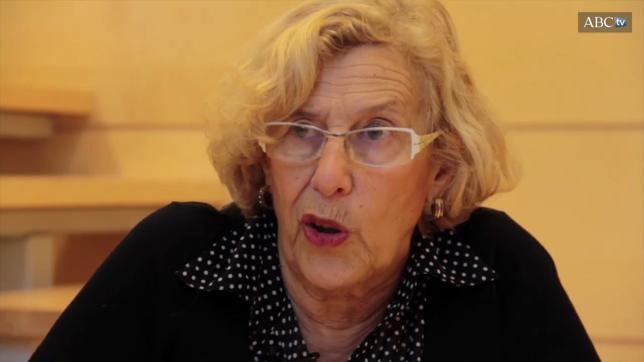 Manuela Carmena, en su recién renovado despacho, el antiguo dúplex de Gallardón
