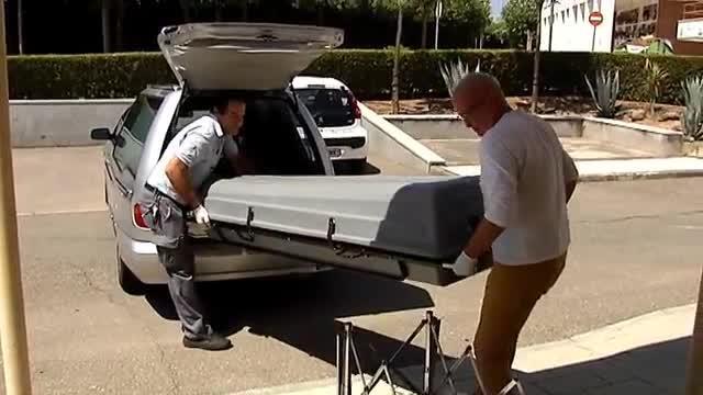 El cuerpo de Blesa ayer, a la espera de su autopsia