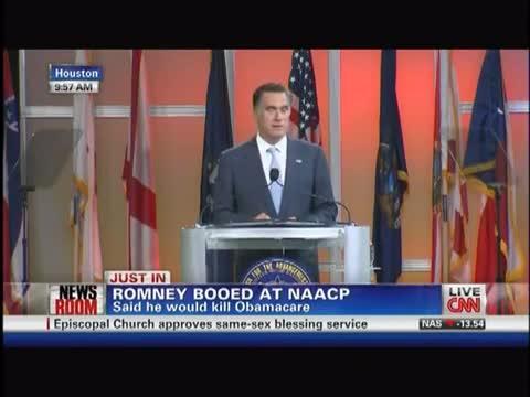 Romney, abucheado por el electorado negro por criticar el Obamacare