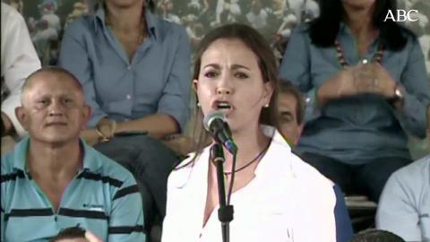 Jesús Torrealba, en un mitin opositor en Caracas