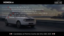 Honda e, candidato a Mejor Coche del Año ABC 2021