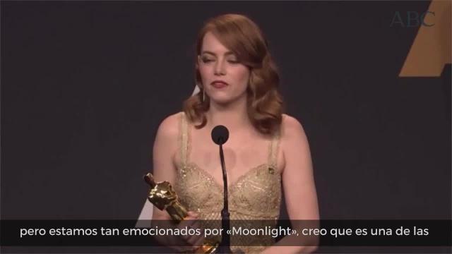 Emma Stone, ganadora del Oscar a la mejor actriz