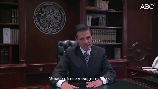Imagen de Peña Nieto durante el mensaje televisado de hoy