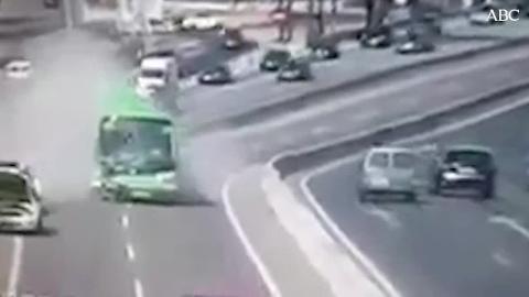 Estado en el que quedó el coche de a Benemérita