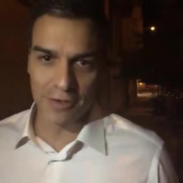 Pedro Sánchez tropieza con la rama de un árbol