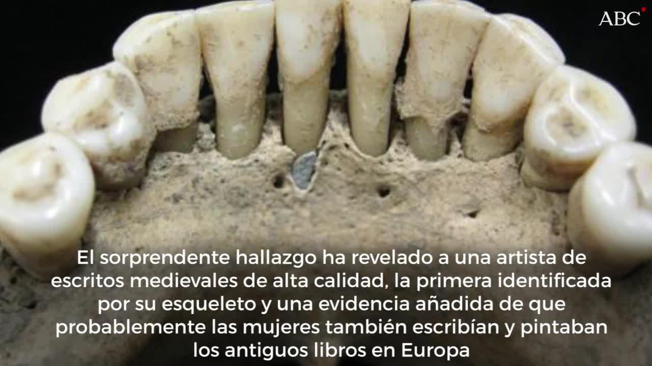 El secreto que esconde la mancha azul encontrada en la dentadura de una monja del siglo X