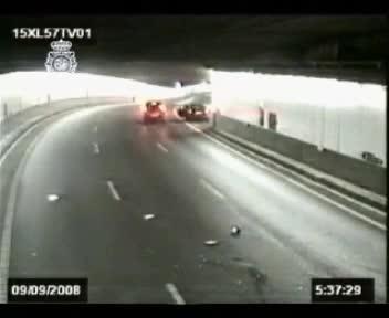 Escena de una persecución policial en la M-30