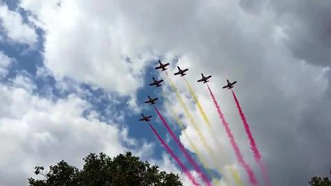 Los Reyes durante el acto central del Día de las Fuerzas Armadas