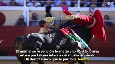 Un toro arranca la femoral a Thomas Joubert en Bayona