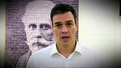 Sánchez pide en un vídeo el «sí» a los 195.000 militantes del PSOE ante un retrato de Pablo Iglesias